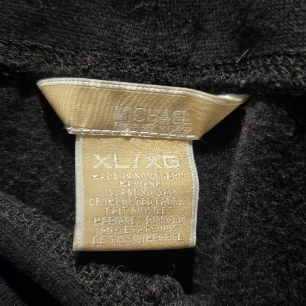 Michael Kors Black Velour Wide Leg Pant